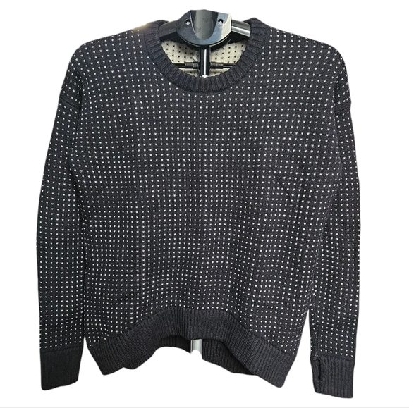 Lululemon Yogi Black and White Crew Sweater Size 6 - Picture 3 of 8